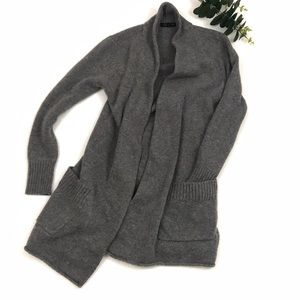 Eileen Fisher | Gray Wool Blend Cardigan w Pockets
